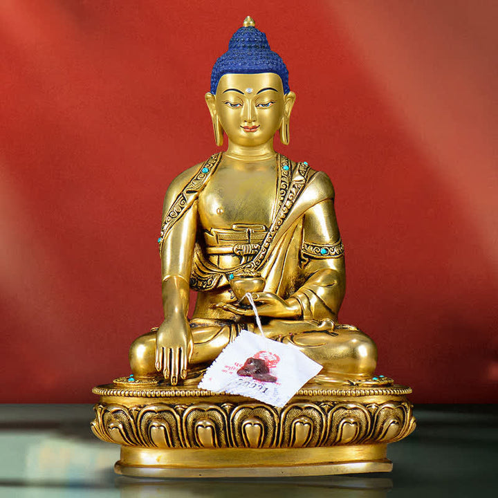 Buddha Shakyamuni Mitgefühl Kupfer Statue Dekoration