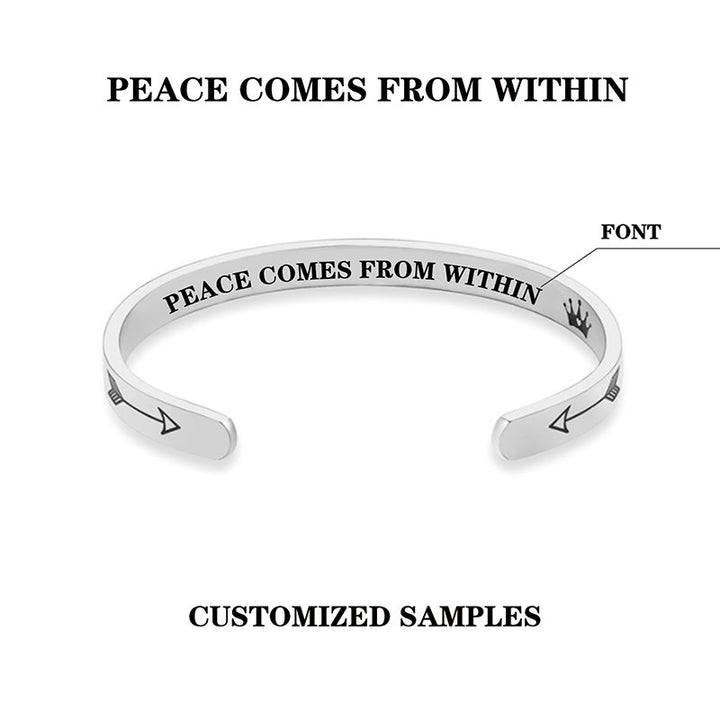 Inspirierende Armbänder mit Buddha Stonesn, personalisiertes Geschenk für Sie und Ihn, gravierter Mantra-Mantra-Armreif, Kronenschmuck