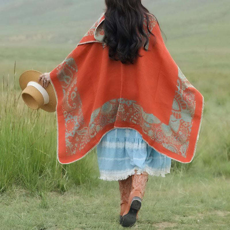 Tibetischer Schal mit Buddha Stonesn, einfaches Muster, gemütlicher Winter-Reiseschal