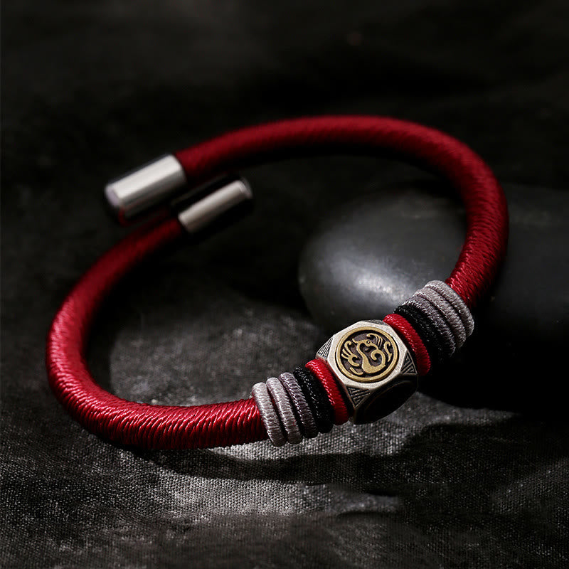 Buddha Stones 925 Sterling Silber Perfect Knot King Kong Knot Faith Strength Armband