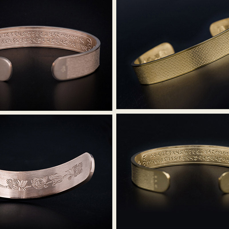 Buddha Stones Shurangama Mantra Gravur Titanstahl Segensarmband