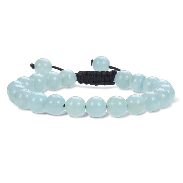 Buddha Stones, natürliche Heilkraft, Edelstein-Kristallperlen, Unisex, verstellbares Makramee-Armband