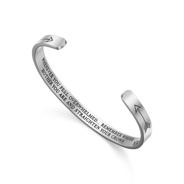 Inspirierende Armbänder mit Buddha Stonesn, personalisiertes Geschenk für Sie und Ihn, gravierter Mantra-Mantra-Armreif, Kronenschmuck