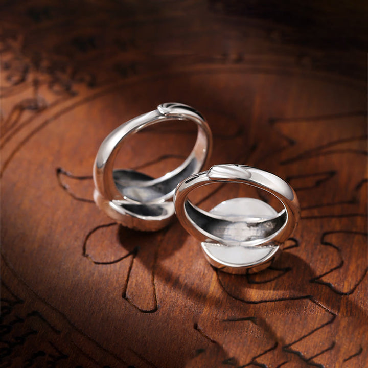 Buddha Stones Tibetischer Om Mani Padme Hum Peace drehbarer Ring