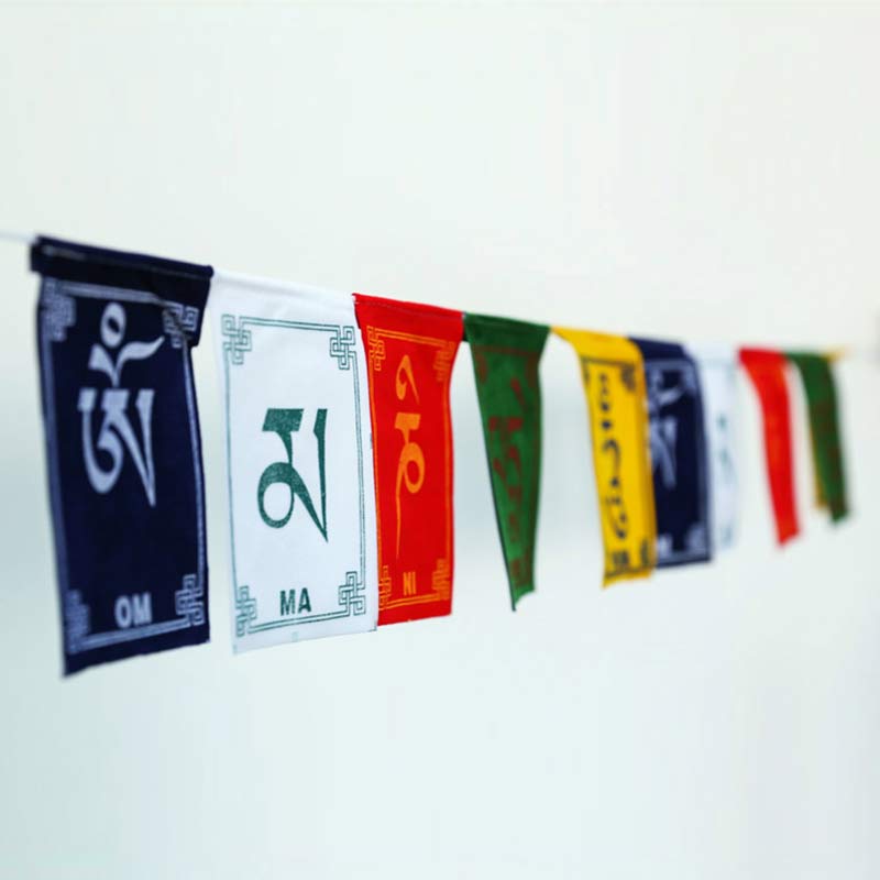 Tibetischer Segen Windpferd Om Mani Padme Hum Outdoor Auto Gebetsfahne Dekoration