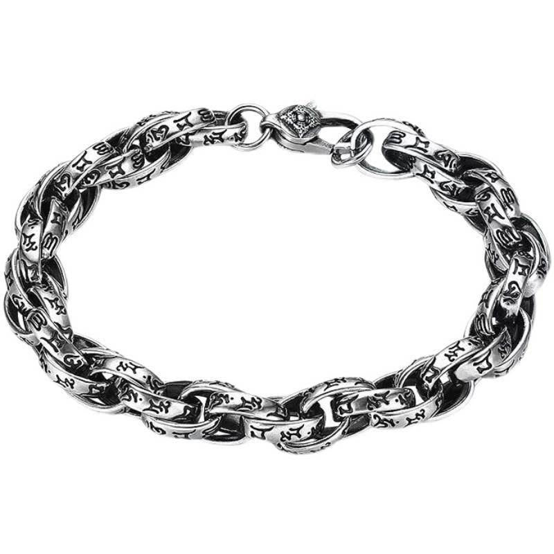 Buddha Stones, tibetisches Om Mani Padme Hum, geschnitztes Amulett, Kreativitätsarmband