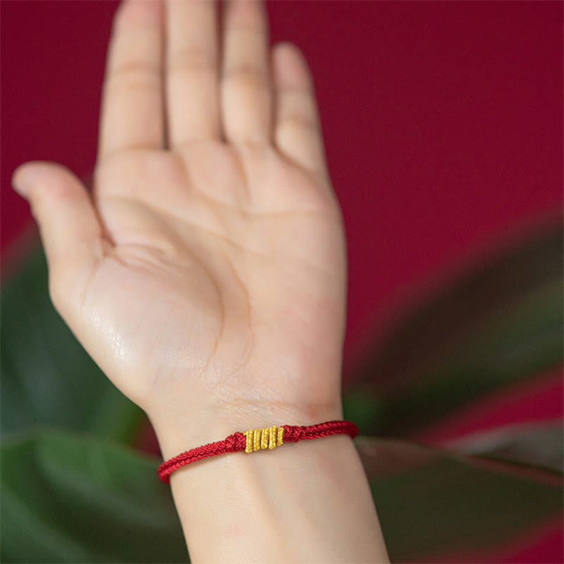 Buddha Stones Handgefertigtes King-Kong-Knoten-Glücksschutz-Armband aus geflochtenem Seil