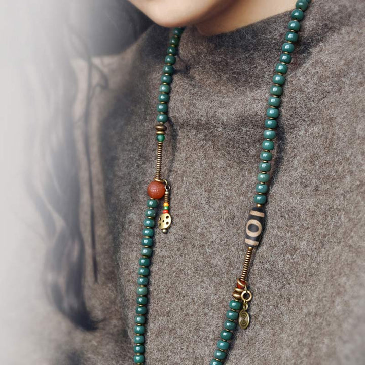 108 Mala-Perlen, Bodhi-Samen, Dzi-Perlen, Weisheitsarmband