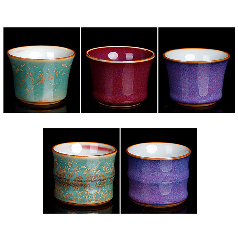 Buddha Stones Kiln Change Keramik Bambus Design Teetasse Kung Fu Teetasse