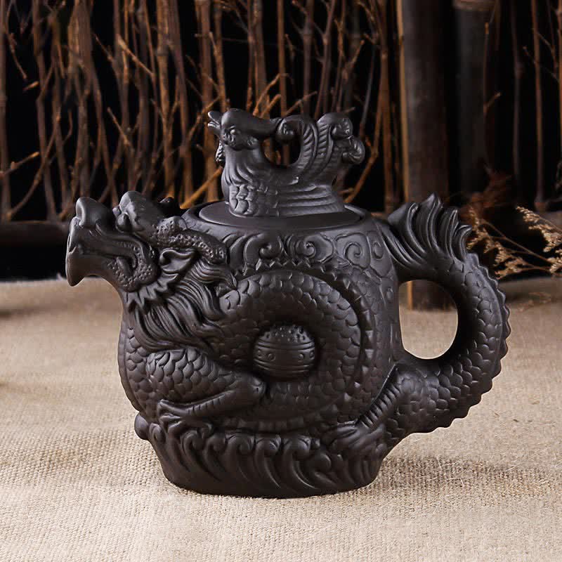Keramik-Teekanne Mit 8 Tassen – Gradient Dragon Design, Komplettes Teeset Von Zurucily, Ideal Für Teeliebhaber Oder Als Geschenk
