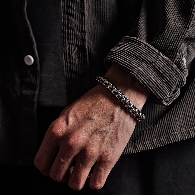 Armband mit Buddha Stonesn, Retro-Drachenschuppenmuster, Erfolg, Stärke