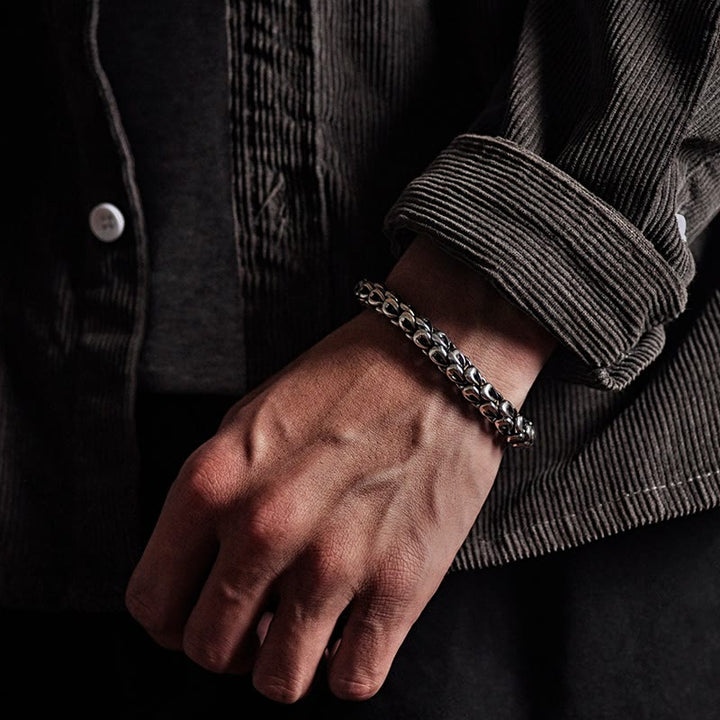 Armband mit Buddha Stonesn, Retro-Drachenschuppenmuster, Erfolg, Stärke