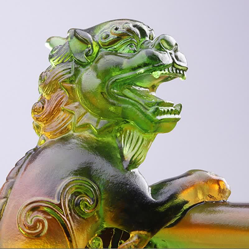 Handgefertigte Liuli-Kristall-PiXiu-Schatzschale, Kunststück, Heimdekoration