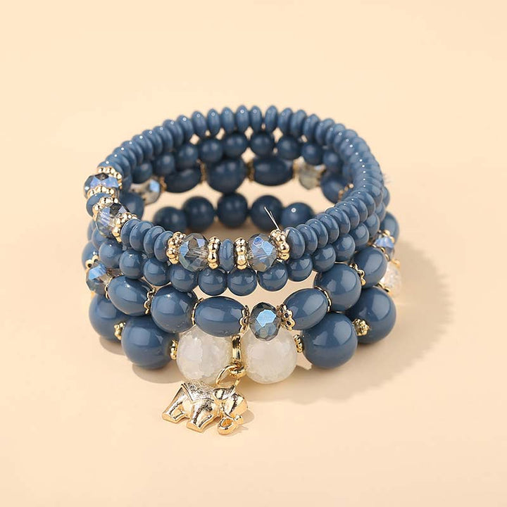 Elefanten-Kristall-Glücksheilungs-Charm-Armband