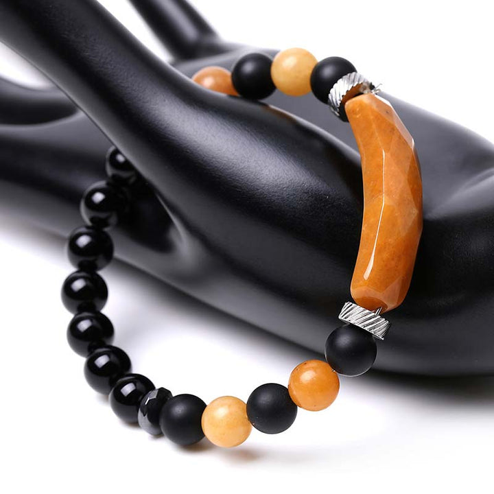 Buddha Stones Naturkristall-Heilarmband mit blauem Aventurin