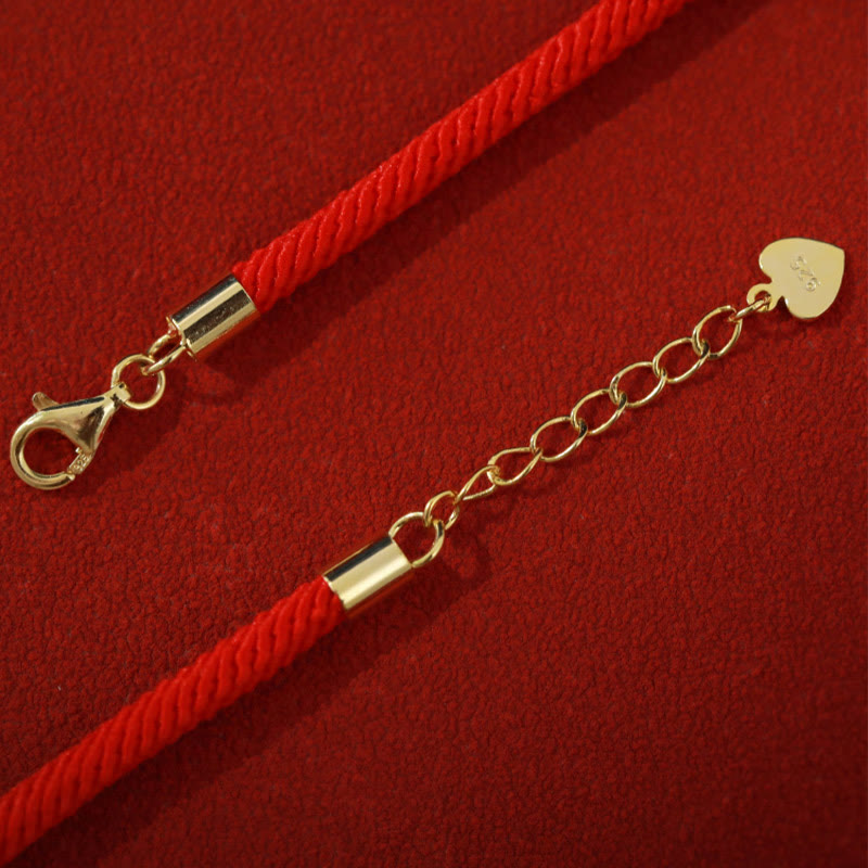 Buddha Stones Dunhuang 925 Sterling Silber Lotustrommel Neuanfang Rotes Seilarmband