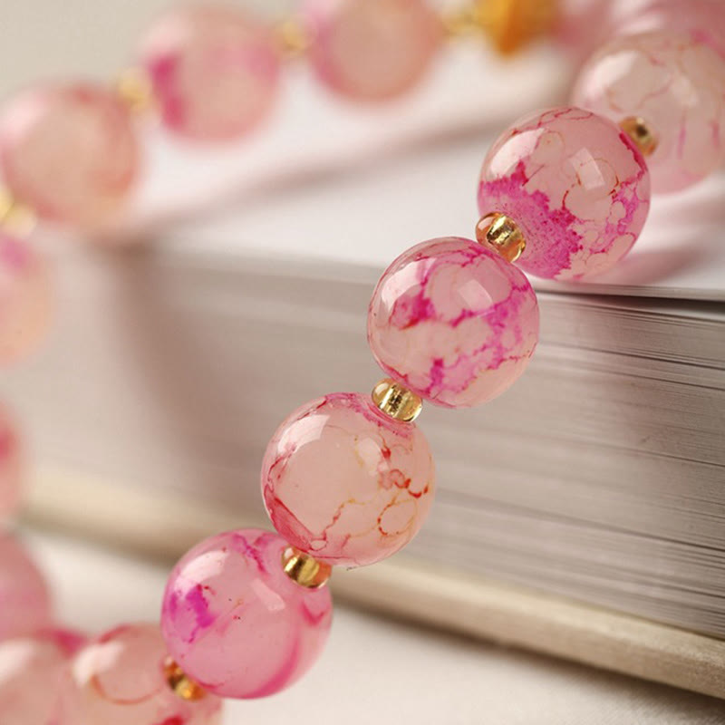 Buddha Stones Liuli Glasperlen-Segen-Harmonie-Armband