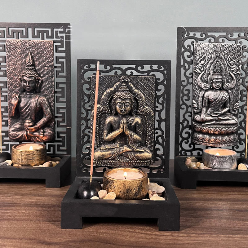 Buddha Stones Buddha Compassion Serenity Home Resin Gebet Altar Dekoration