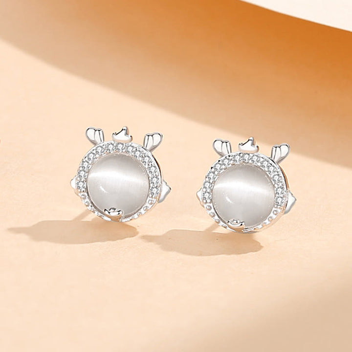 Buddha Stones 925 Sterling Silber Jahr des Drachen Katzenauge Niedlicher Drache Kupfer Münze Schutz Armband Halskette Anhänger Ohrringe