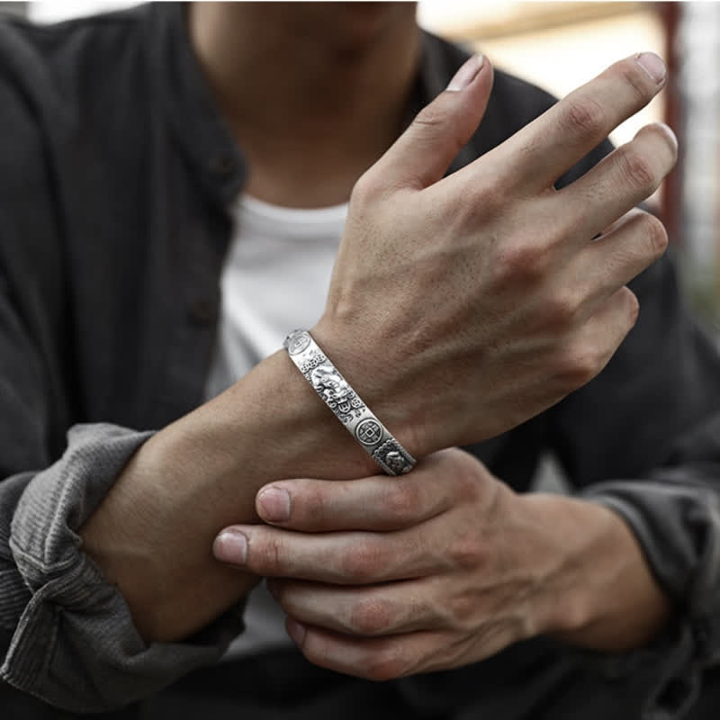 Buddha Stones FengShui Lucky PiXiu Schutz verstellbares Armband