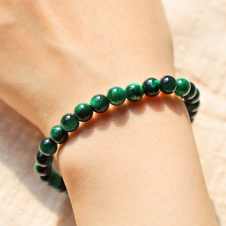 Buddha Stones Tigerauge-Wachstums-Heilungsenergie-Armband