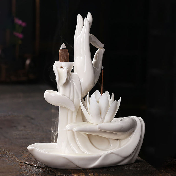 Tibetischer Lotus-Segen-Räuchergefäß, Dekoration