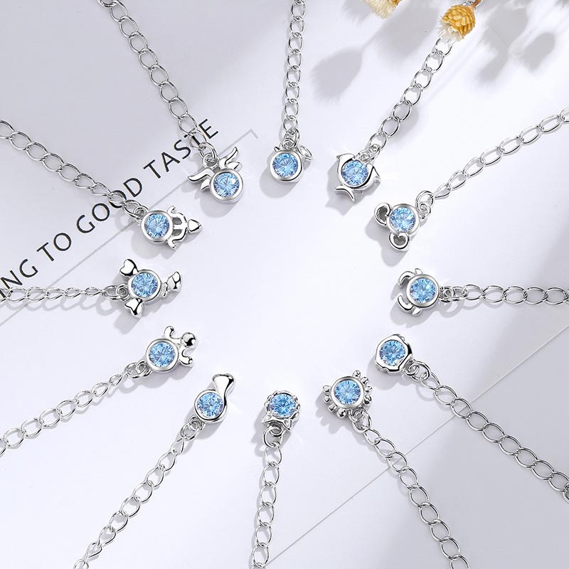 Buddha Stones 925 versilbertes Kupfer 12 Sternzeichen-Charm-Armband