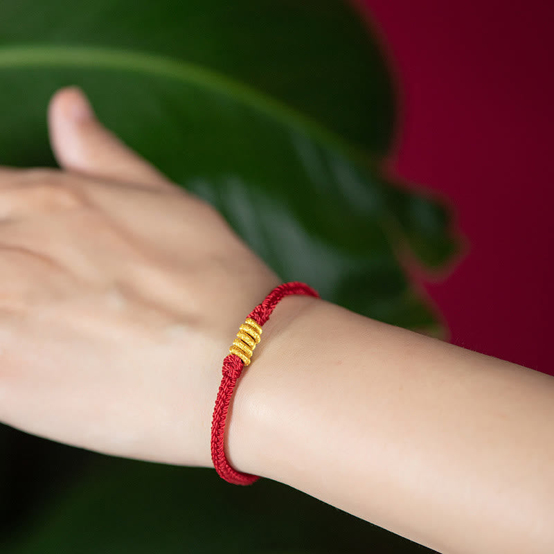 Buddha Stones Handgefertigtes King-Kong-Knoten-Glücksschutz-Armband aus geflochtenem Seil