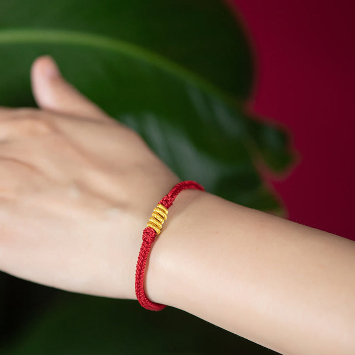 Buddha Stones Handgefertigtes King-Kong-Knoten-Glücksschutz-Armband aus geflochtenem Seil