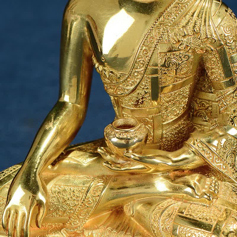 Buddha Shakyamuni Figur Erleuchtung Kupferstatue Heimdekoration