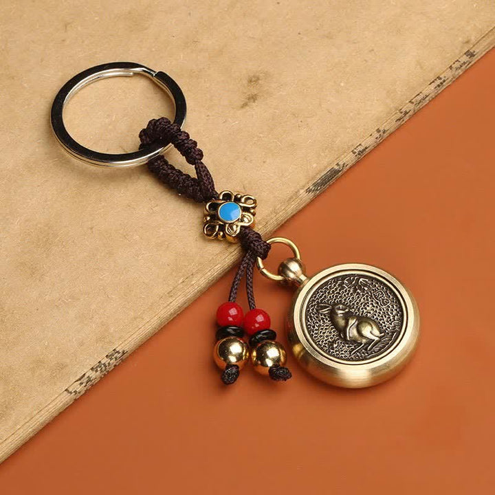Schlüsselanhänger mit 12 chinesischen Tierkreiszeichen, Segen, Reichtum und Glück