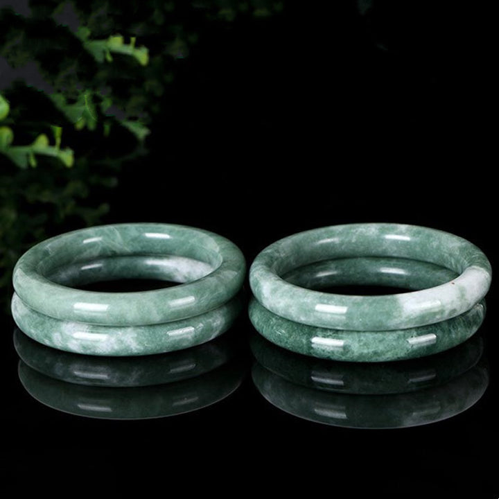 Armreif mit Buddha Stonesn, natürlichem Jade, Glück, Fülle