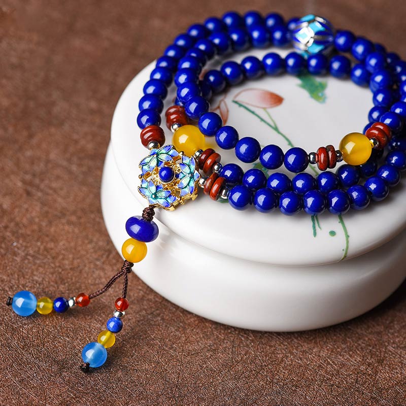 Positives Armband aus Lazurit-Gelb-Achat