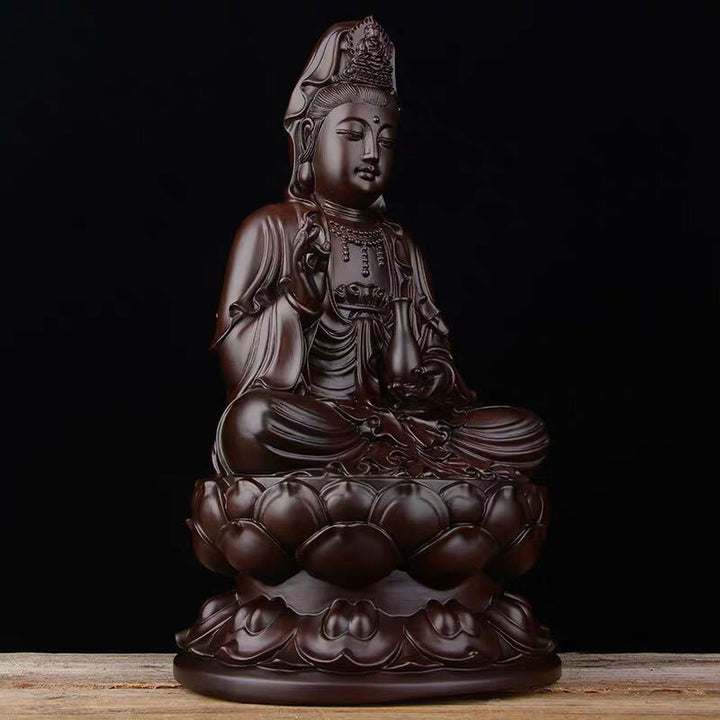 Avalokitesvara-Ebenholz, Lotus, Harmonie, Segen, Heimdekoration
