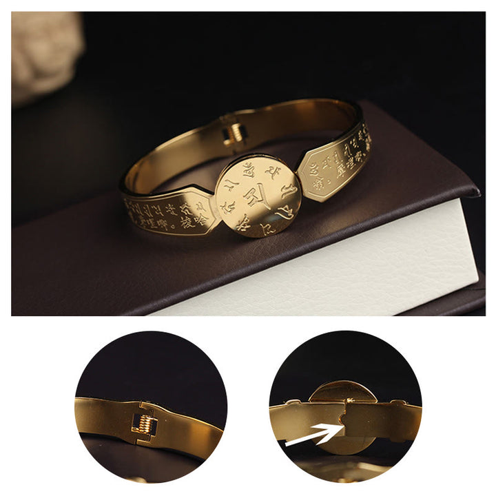 Buddha Stones, Yin Yang, Lotus, Om Mani, Padme Hum, Mantra, Titanstahl, Harmonie-Armband