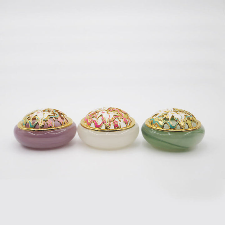 Buddha Stones Neunschwänziger Fuchs Liuli Kristall Heilung Meditation Räuchergefäß