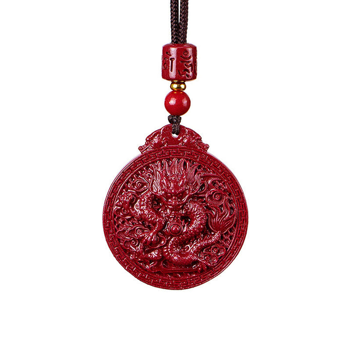 ❗❗❗Ein Flash-Sale – Buddha Stones, Jahr des Drachens, natürlicher Zinnober-Drachenschutz-Halskettenanhänger