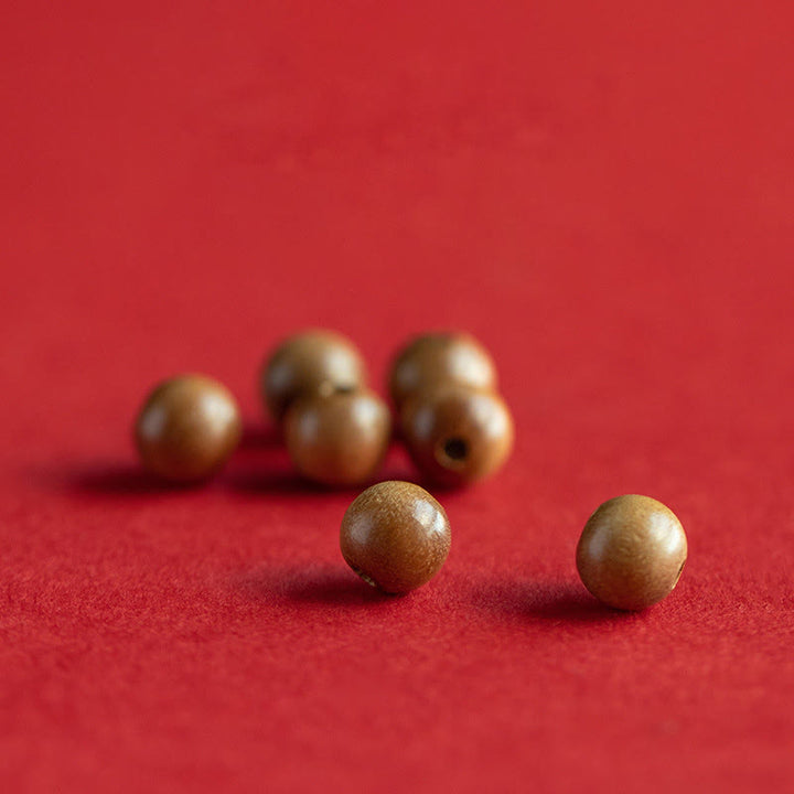 Armband mit Buddha Stonesn, Pfirsichholz, Lotus, Zinnober, Glück, Reichtum