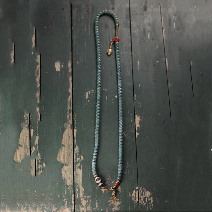 108 Mala-Perlen, Bodhi-Samen, Dzi-Perlen, Weisheitsarmband