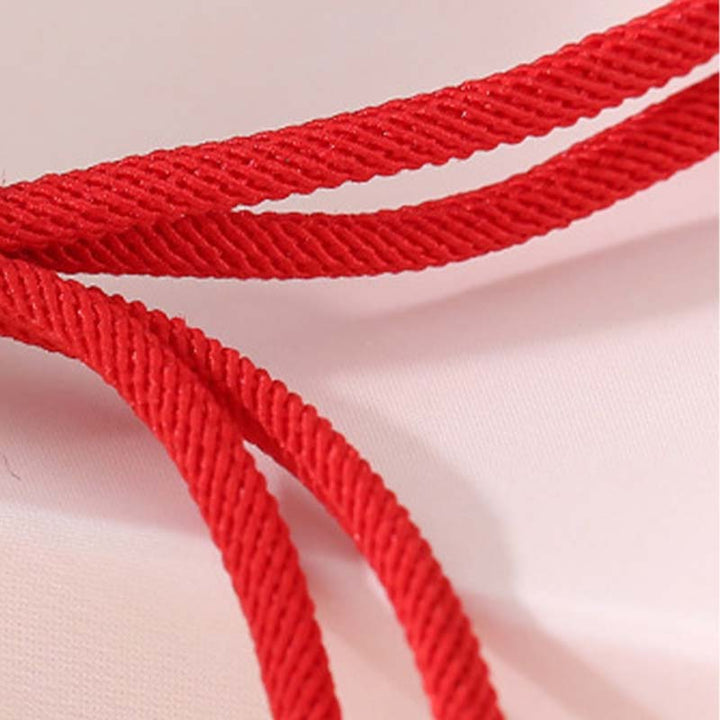 Buddha Stones Armband aus 925er-Sterlingsilber mit roter Schnur und mehrlagigem Geflecht