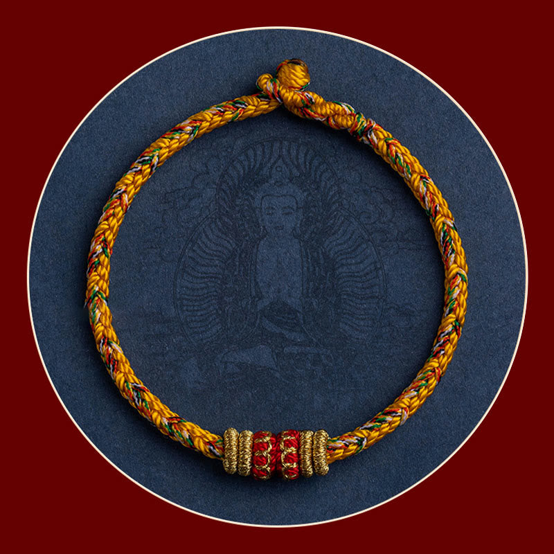 Buddha Stones, handgefertigt, chinesisches Sternzeichen, Natal, Buddha, Glück, Stärke, geflochtenes Armband