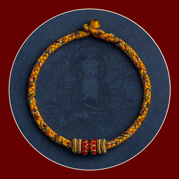 Buddha Stones, handgefertigt, chinesisches Sternzeichen, Natal, Buddha, Glück, Stärke, geflochtenes Armband