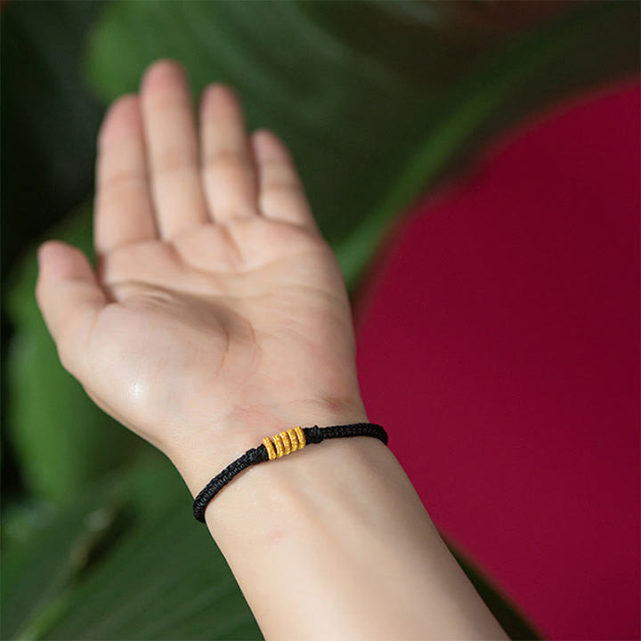 Buddha Stones Handgefertigtes King-Kong-Knoten-Glücksschutz-Armband aus geflochtenem Seil