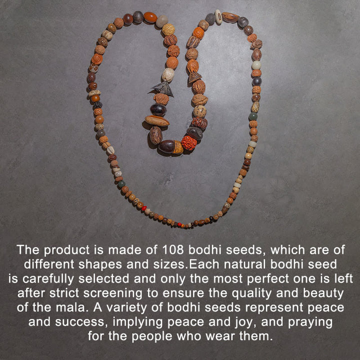 Buddha Stones 108 Mala Perlen Bodhi Samen Glück Reichtum Armband Handgelenk Mala