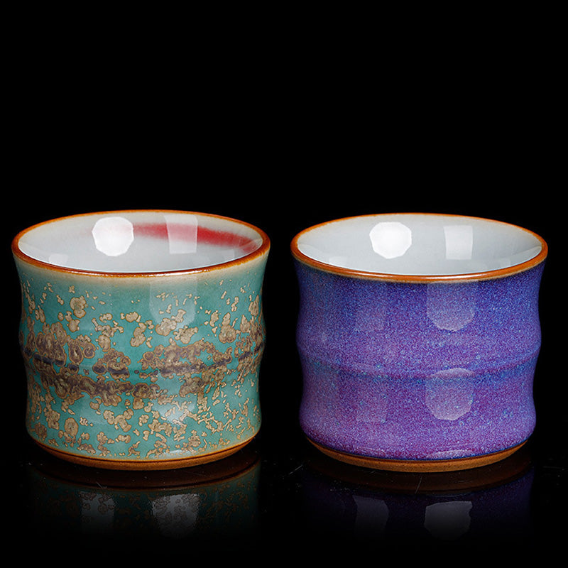 Buddha Stones Kiln Change Keramik Bambus Design Teetasse Kung Fu Teetasse