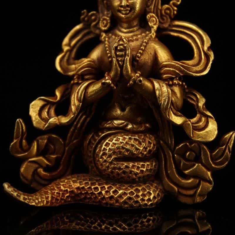 Bodhisattva Nagarjuna Schutz Kupfer Statue Dekoration