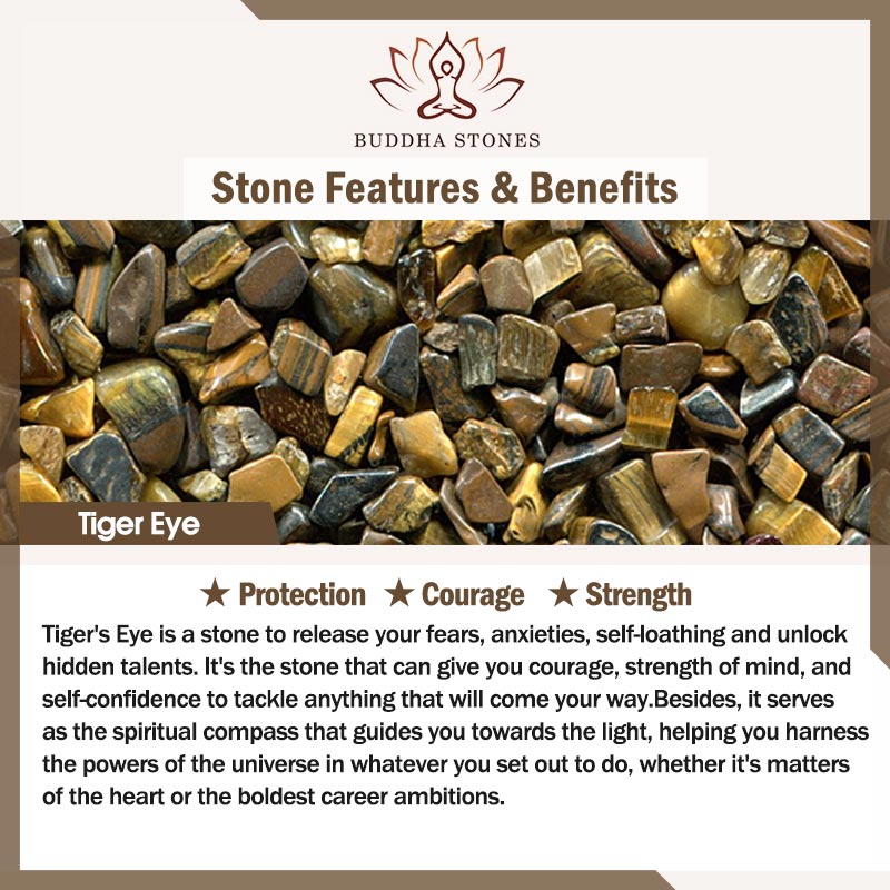 Buddha Stones Tigerauge Resolve Courage Armband