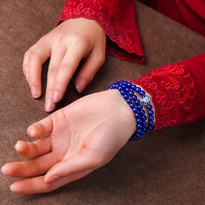 Positives Armband aus Lazurit-Gelb-Achat