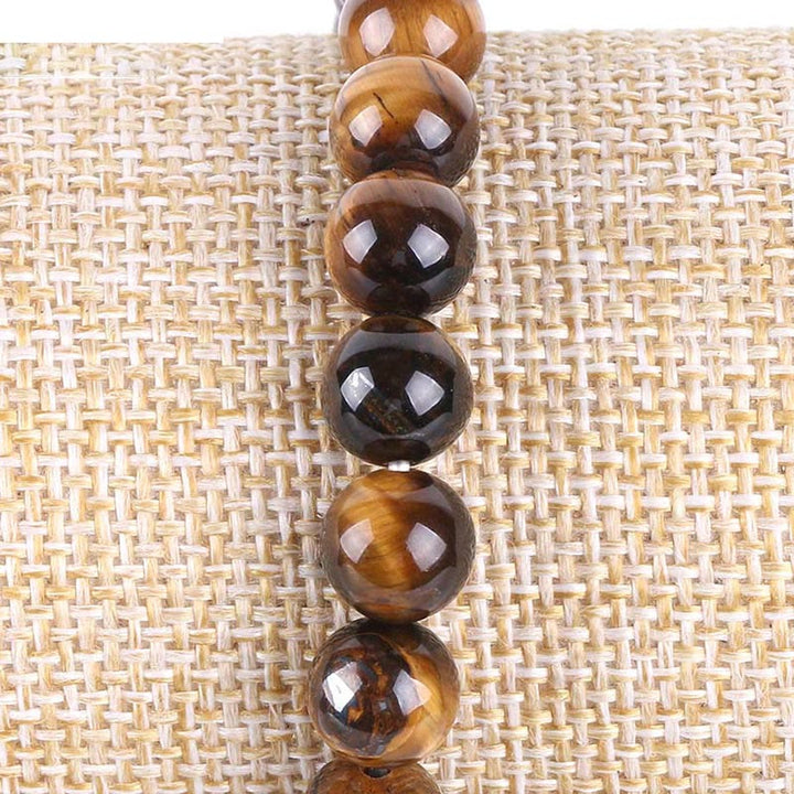 Buddha Stones, natürlicher Edelstein, Baum des Lebens, Glücksbringer, Stretch-Armband