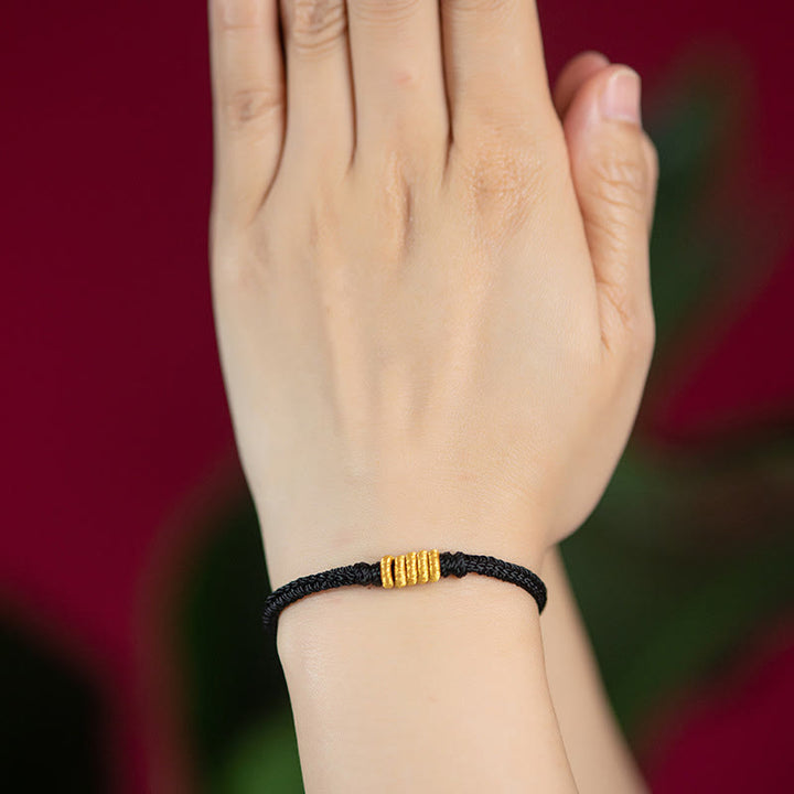 Buddha Stones Handgefertigtes King-Kong-Knoten-Glücksschutz-Armband aus geflochtenem Seil